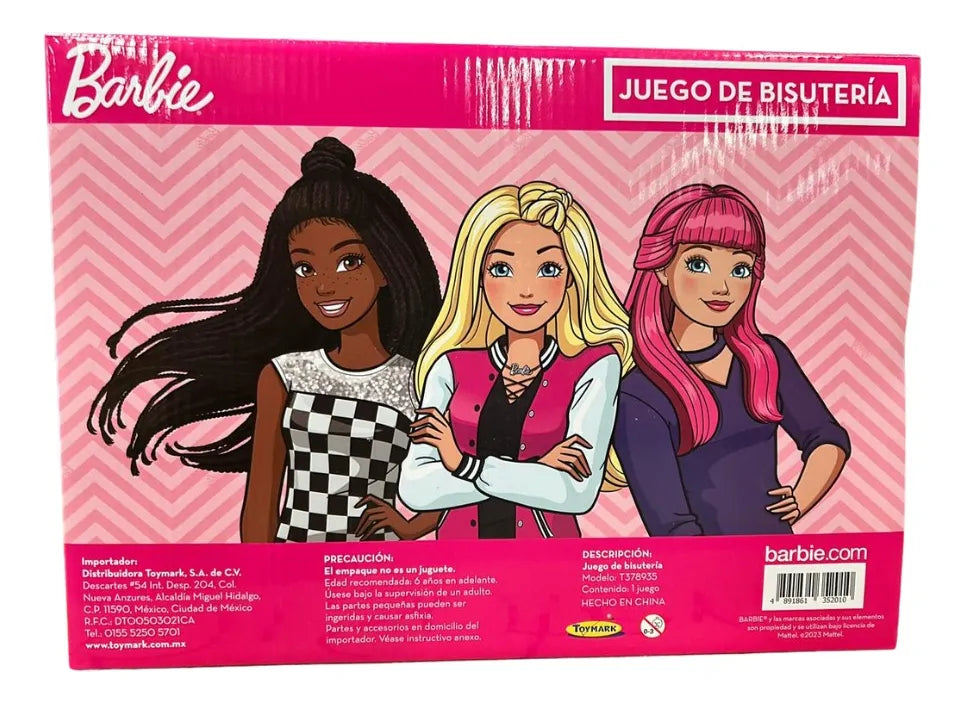 Set Bisutería trenzas Barbie Rosa Plástico Accesorios Juguete Rosa