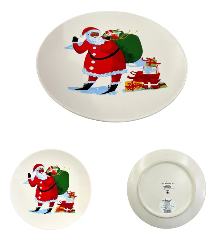 Set 4 Platos Decorativos Festivo Navideño 19cm Vajilla