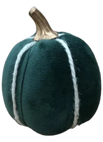 5 Calabazas Decorativas Terciopelo Multicolor Centro De Mesa