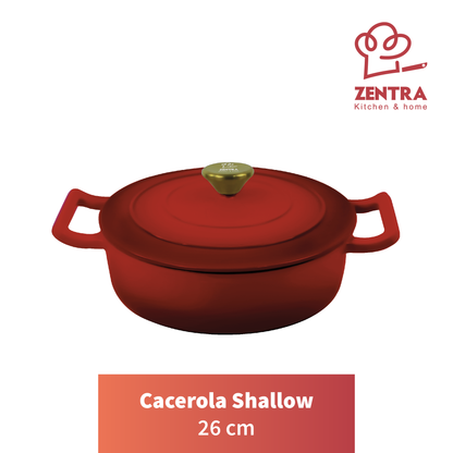 Cacerola Hierro Fundido Esmaltada Cocina Olla 4.74lts Zentra