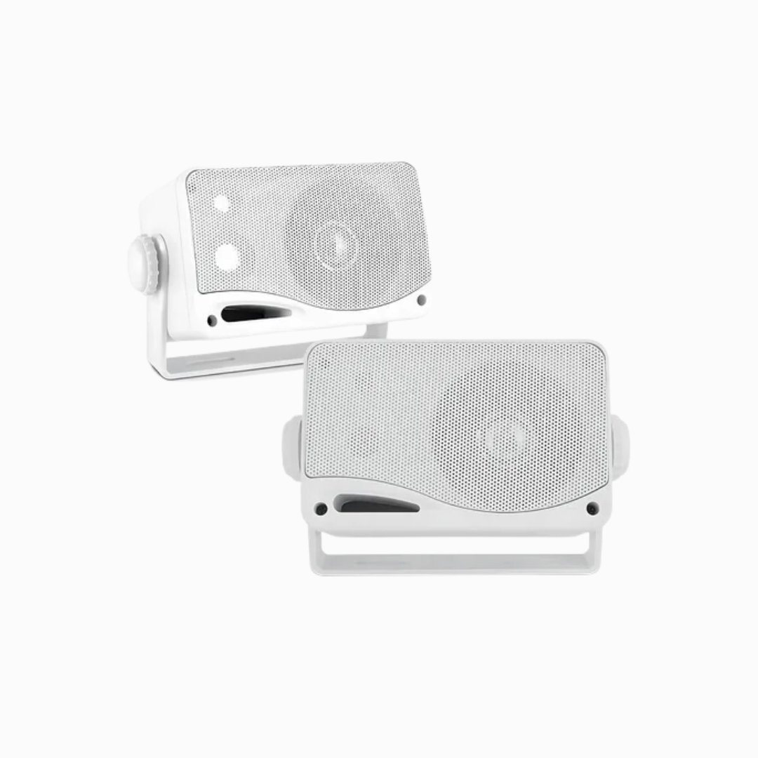 Juego Altavoces Para Exteriores De 3.5 Pulgadas, Pyle 200 W. Color blanco