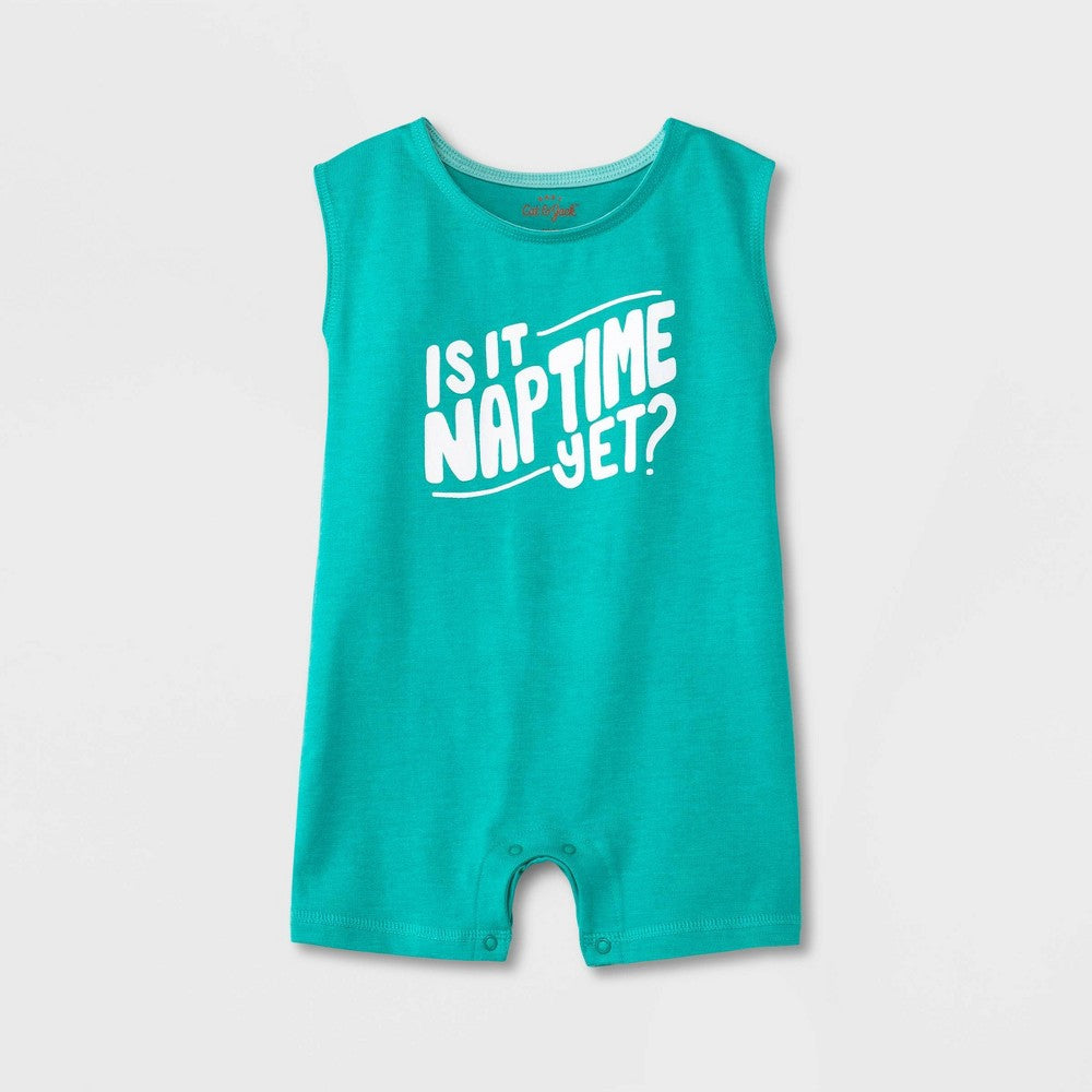 Mameluco color aqua Talla de 3-6 meses "Is It Naptime Yet"
