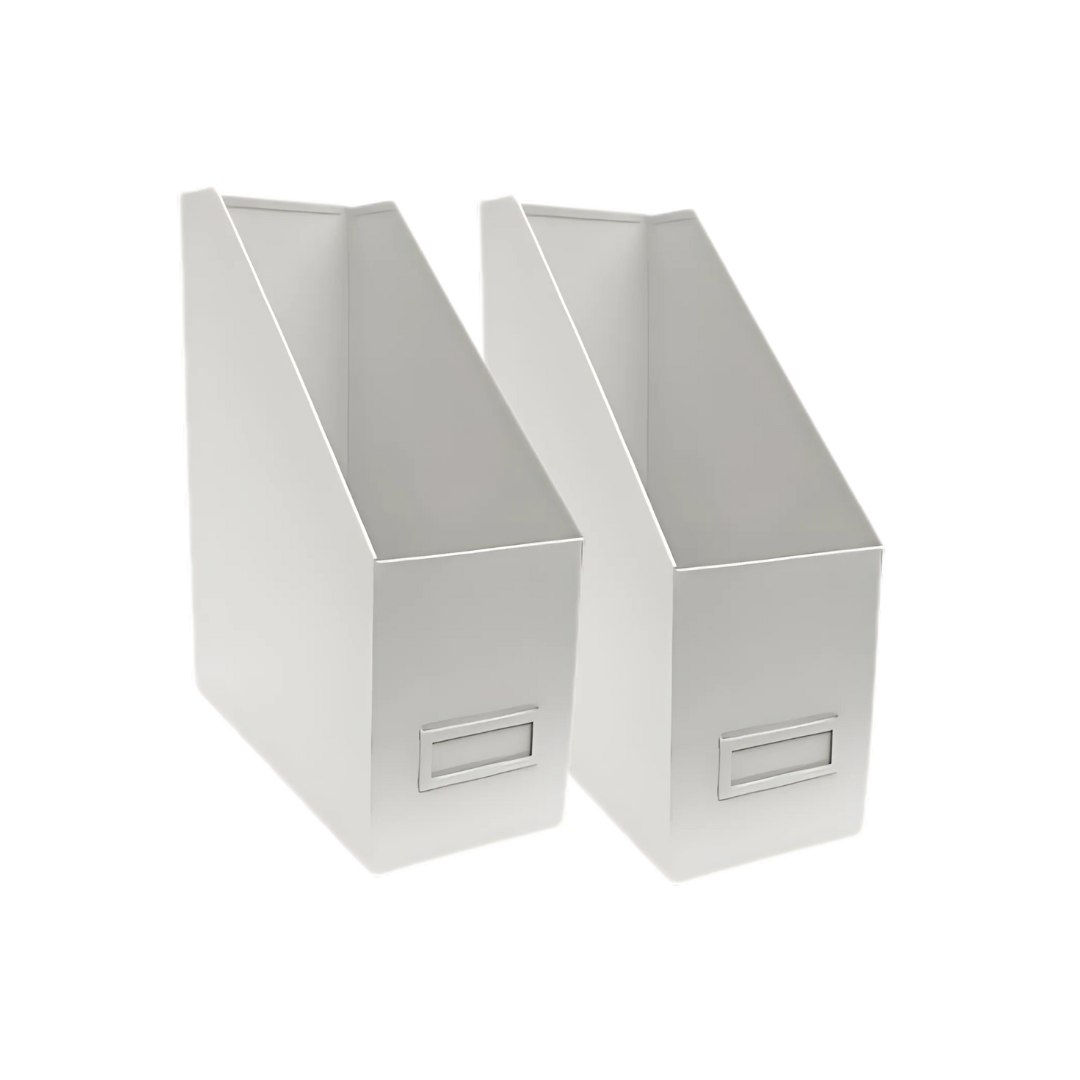 Revistero Archivero Organizador Metal 2pz Blanco Escritorio