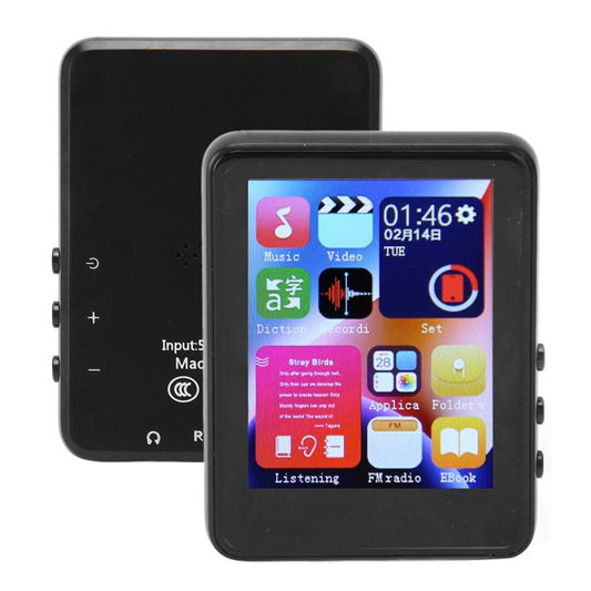 Reproductor MP3 con Bluetooth, 4 GB, 2-4 Pulgadas, HD, Pantalla Táctil