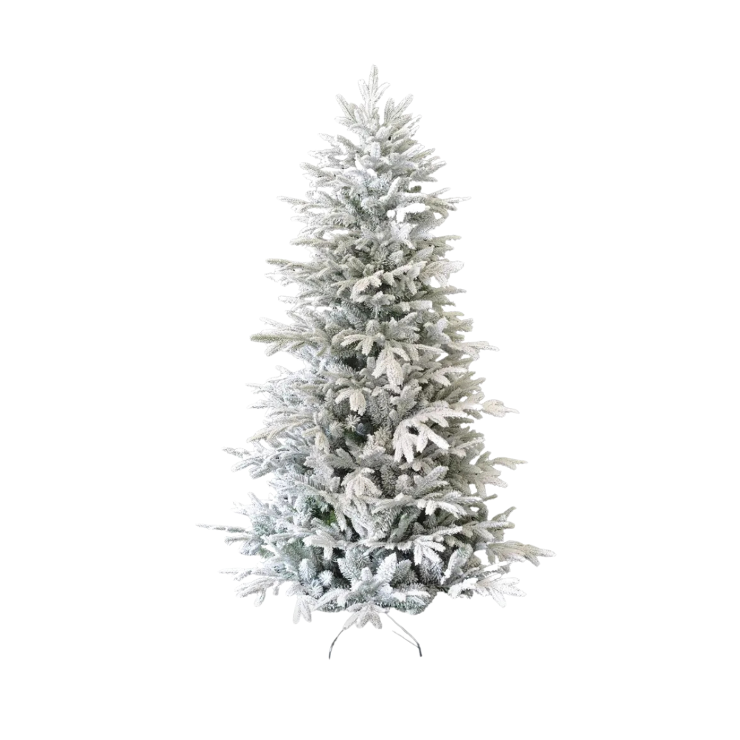 Arbol Navidad Artificial Nevado 2.1m Pino Blanco Skandihome Blanco