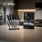 SET DE 14 PZS DE CUCHILLOS ZENTRA BASE  DE ACRILICO