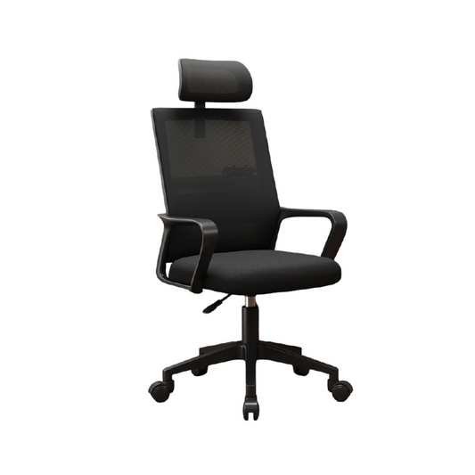 Silla Escritorio Ergonómica ejecutiva Color Negro tapiceria de malla