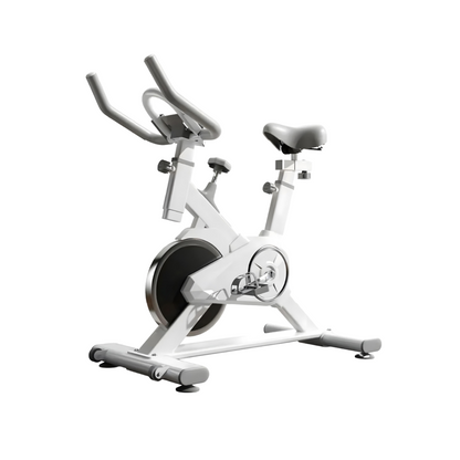 Bicicleta Fija Para Spinning Ejercicio Cardio Fitness Color Blanco