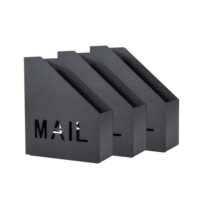 Revistero Archivero Organizador Metal 3pz Negro Escritorio