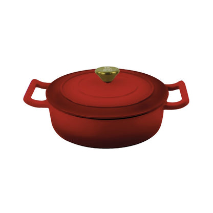 Cacerola Hierro Fundido Esmaltada Cocina Olla 4.74lts Zentra