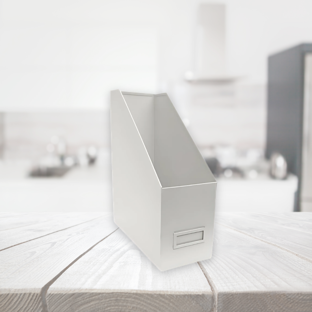 Revistero Archivero Organizador Metal 2pz Blanco Escritorio