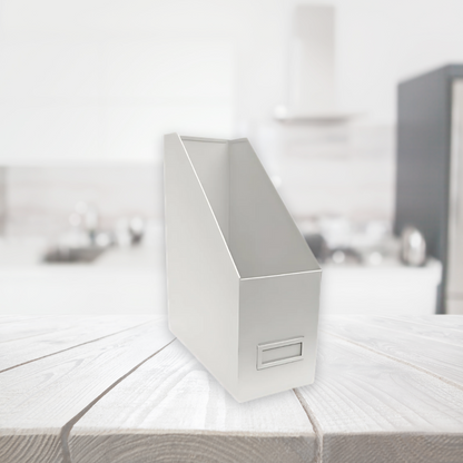 Revistero Archivero Organizador Metal 2pz Blanco Escritorio