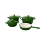 Bateria de cocina Esmaltada Hierro Fundido Antiadherente ZENTRA 7pz