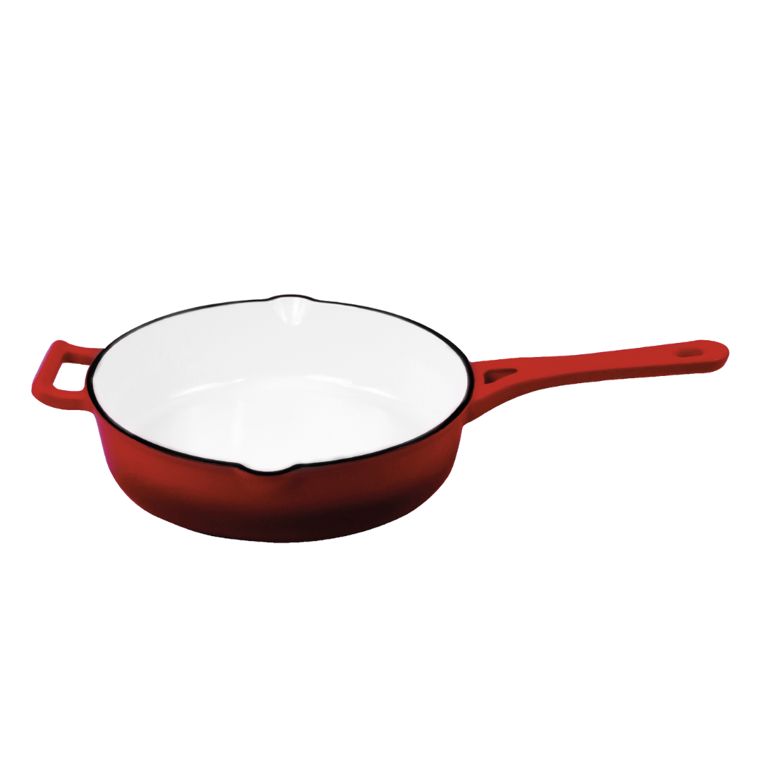 Sartén Esmaltada Hierro Fundido Antiadherente Cocina 26cm ZENTRA Verde