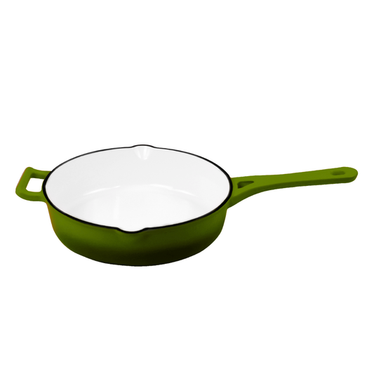 Sartén Esmaltada Hierro Fundido Antiadherente Cocina 26cm ZENTRA Verde