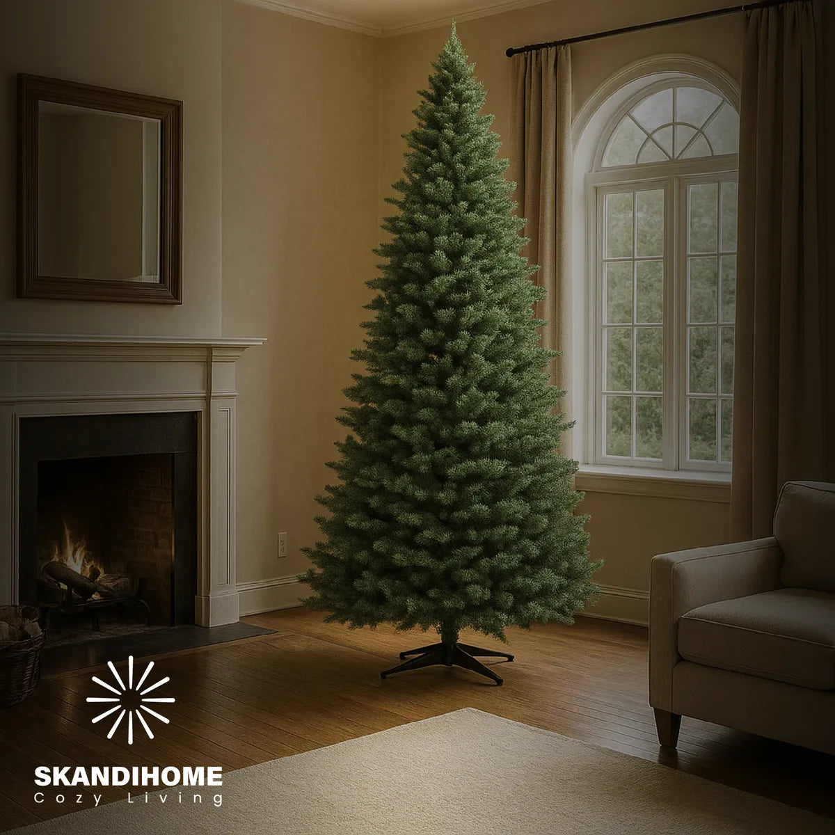 Arbol Navidad Artificial 1.8m Verde Pino Frondoso Hogar Verde