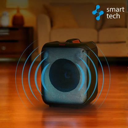 Bocina Partybox Portatil Bluetooth Fiestas Exterior 50w Negro