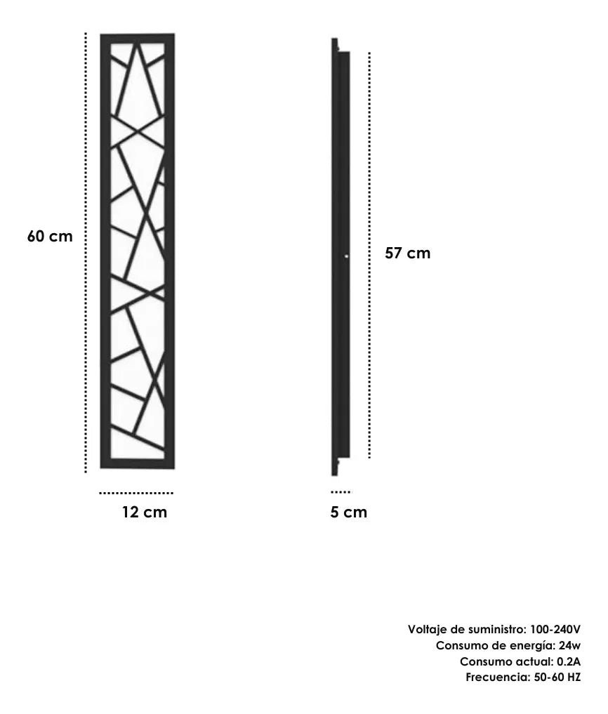 Lampara Led Pared Minimalista Moderna Exterior Casa Jardín