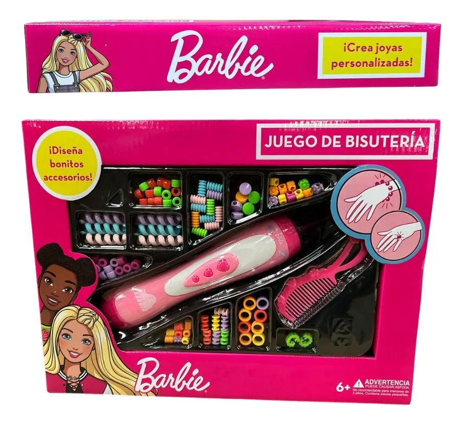 Set Bisutería trenzas Barbie Rosa Plástico Accesorios Juguete Rosa