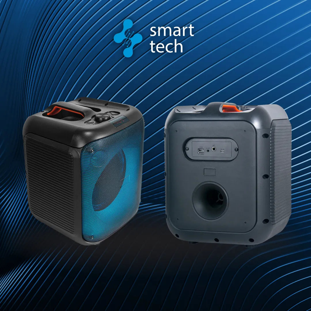 Bocina Partybox Portatil Bluetooth Fiestas Exterior 50w Negro