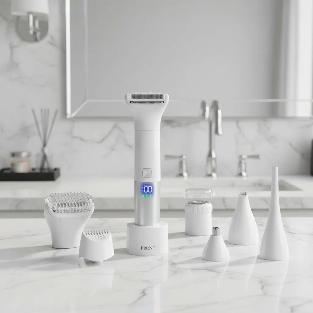 Afeitadora Electrica Recargable Multifuncional 6 En 1 Blanco