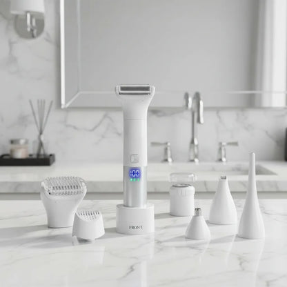 Afeitadora Electrica Recargable Multifuncional 6 En 1 Blanco