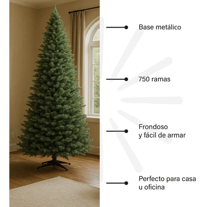 Arbol Navidad Artificial 1.8m Verde Pino Frondoso Hogar Verde