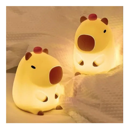 Lampara Led de noche Silicona en forma de capibara
