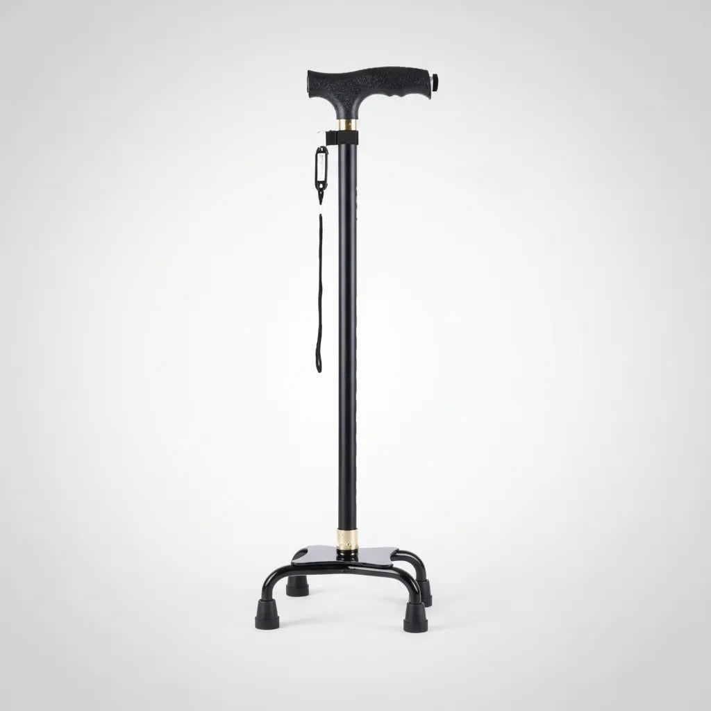 Bastón Ajustable Luz Led Antiderrapante Mango Ergonómico Negro