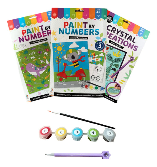 Acuarelas 5d Pintura Diamantes Arte Niños Animales 9 Pz