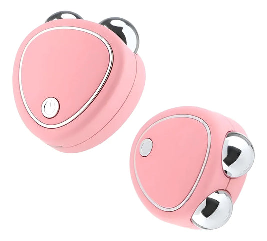 Masajeador Facial De Doble Rodillo Con Microcorriente Usb