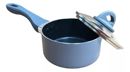 Juego Batería Cocina 6pzas Aluminio Olla Sarten Gris