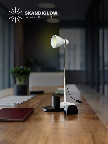 Lampara De Mesa Ajustable Oficina Casa 120v Blanca