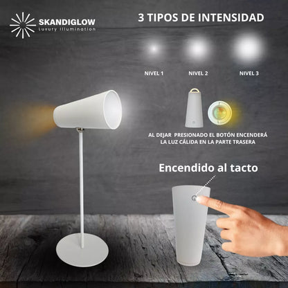 Lampara Led Recargable Portatil Inalambrica Usb Escritorio