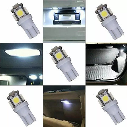 10pzs Foco Led Pellizco T10 Automotriz Lote Led 5050 Blanco
