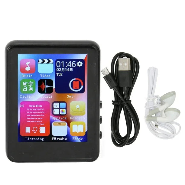 Reproductor MP3 con Bluetooth, 4 GB, 2-4 Pulgadas, HD, Pantalla Táctil