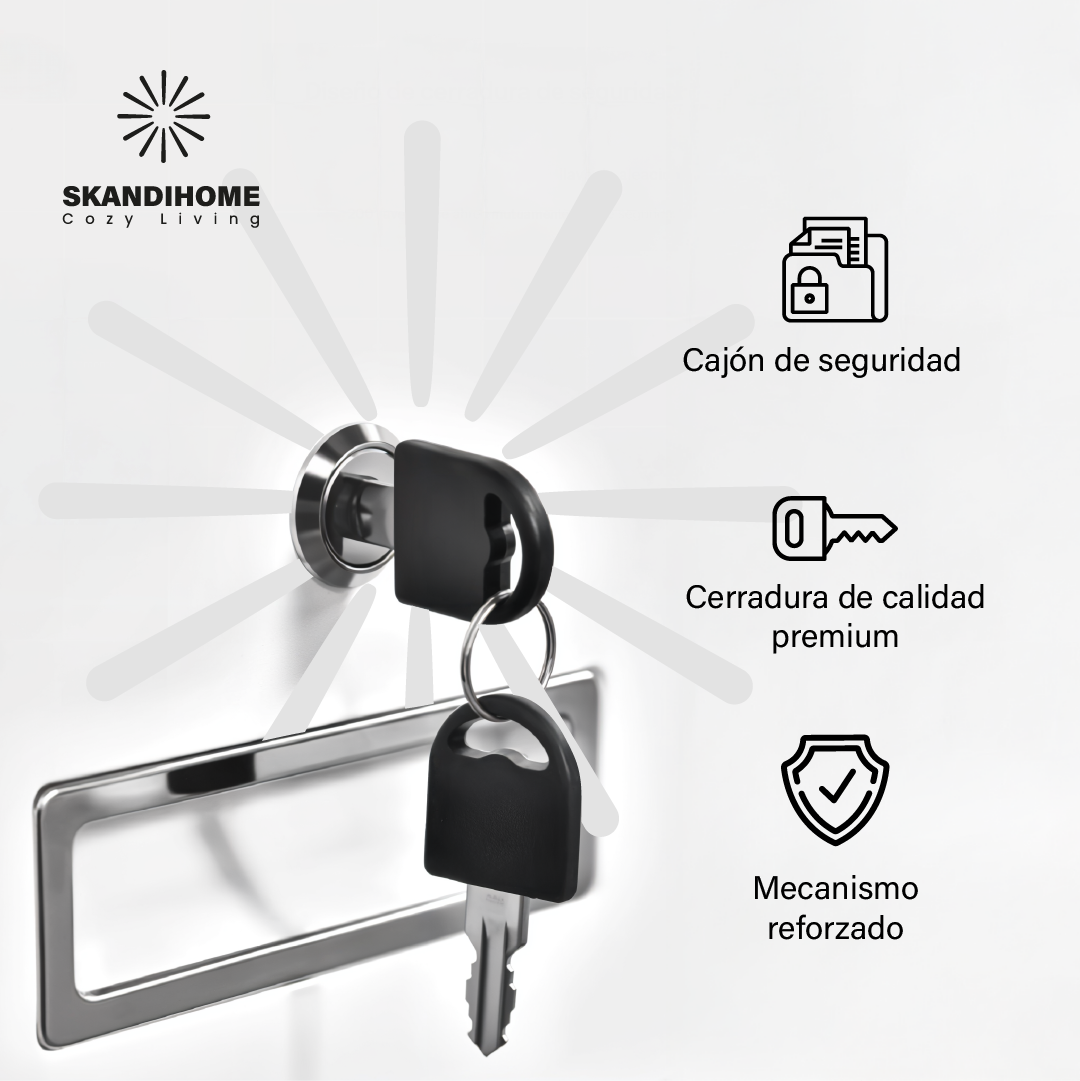 Mueble Archivador de metal escritorio con cerradura gabinete pequeño