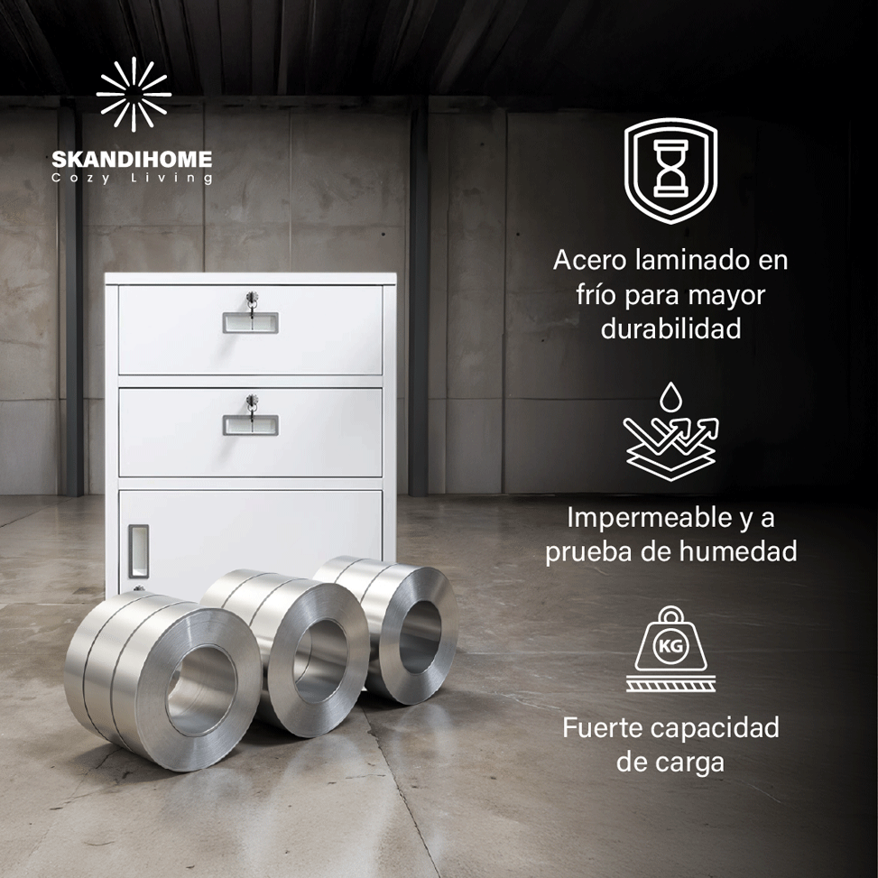 Mueble Archivador de metal escritorio con cerradura gabinete pequeño