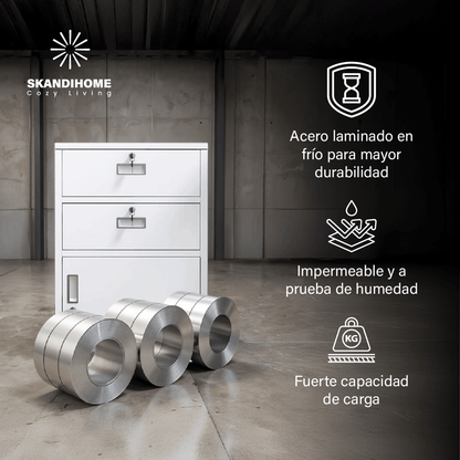 Mueble Archivador de metal escritorio con cerradura gabinete pequeño