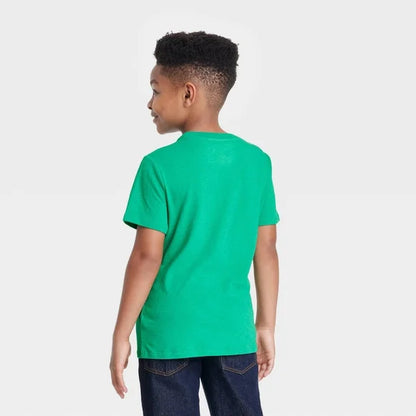Playera de manga corta con estampado de Dinosaurio para niño - verde