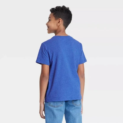 Playera de manga corta con estampado de tigre de la jungla para niño - Azul